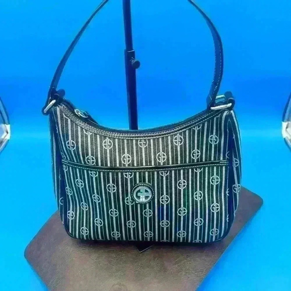 Giani Bernini Black and Gray Shoulder Bag. One Handle.  Very Clean Bag. EUC - Picture 6 of 16